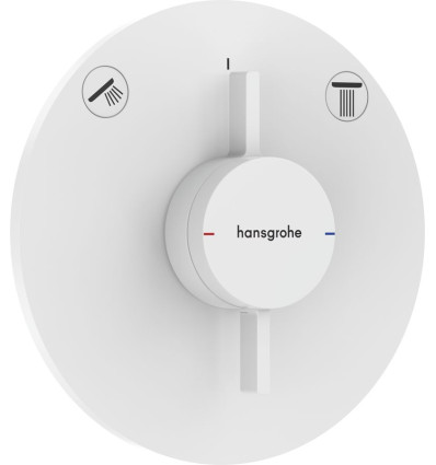 Bateria z mieszaczem do 2 odbiorników podtynkowa Biały Matowy DuoTurn S Hansgrohe (75418700)