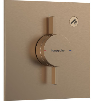Bateria z mieszaczem do 1 odbiornika podtynkowa Brąz Szczotkowany DuoTurn E Hansgrohe (75617140)