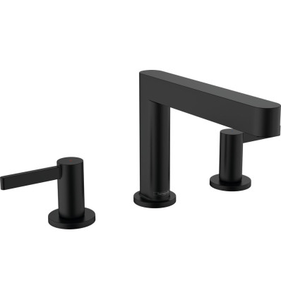 Bateria umywalkowa 3 otworowa 110 z kompletem odpływowym Push-Open Czarny Matowy Finoris Hansgrohe (76033670)