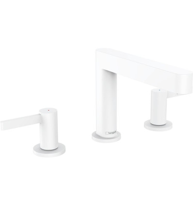 Umywalkowa 3 otworowa 110 z kompletem odpływowym Push-Open Biały Matowy Finoris Hansgrohe (76033700)