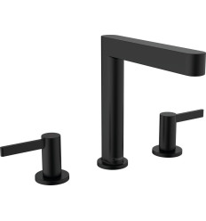 Bateria umywalkowa 3 otworowa 160 z kompletem odpływowym Push-Open Czarny Matowy Finoris Hansgrohe (76034670)