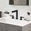 Bateria umywalkowa 3 otworowa 160 z kompletem odpływowym Push-Open Czarny Matowy Finoris Hansgrohe (76034670)
