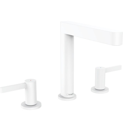 Bateria umywalkowa 3 otwotowa 160 z kompletem odpływowym Push-Open Biały Matowy Finoris Hansgrohe (76034700)