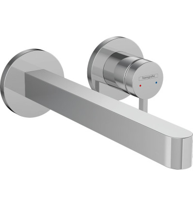 Bateria umywalkowa z wylewką 22,8 cm ścienna podtynkowa Chrom Finoris Hansgrohe (76050000)
