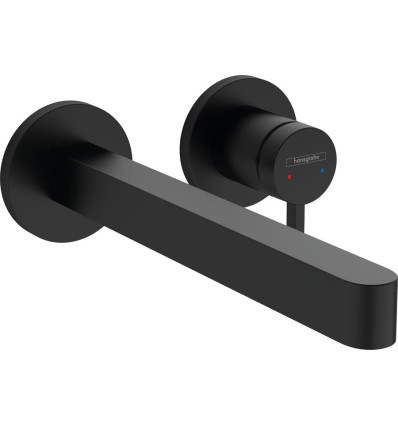 Bateria umywalkowa z wylewką 22,8 cm ścienna podtynkowa Czarny Matowy Finoris Hansgrohe (76050670)