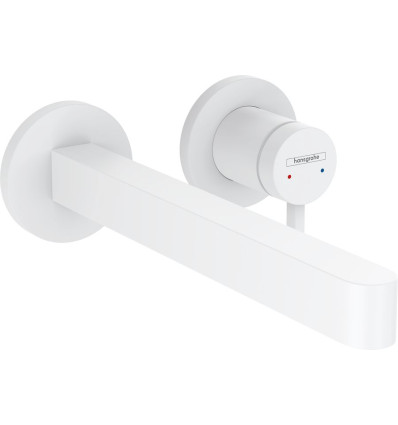 Bateria umywalkowa ścienna podtynkowa Biały Mat Finoris Hansgrohe (76050700)