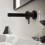 Bateria umywalkowa ścienna, podtynkowa Czarny Mat Finoris Hansgrohe (76051670)