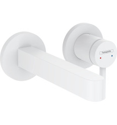 Jednouchwytowa bateria umywalkowa z wylewką 16,8 cm, ścienna, podtynkowa Biały Matowy Finoris Hansgrohe (76051700)