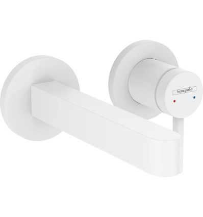Jednouchwytowa bateria umywalkowa z wylewką 16,8 cm, ścienna, podtynkowa Biały Matowy Finoris Hansgrohe (76051700)