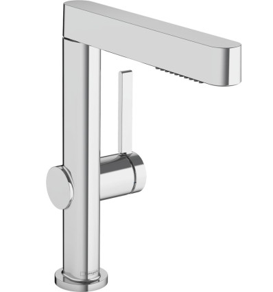 Bateria umywalkowa z wyciąganą wylewką i korkiem Push-Open Chrom Finoris Hansgrohe (76063000)