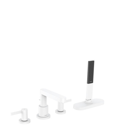 Bateria nawannowa czterootworowa Biały Mat Finoris Hansgrohe (76444700)