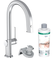 FilterSystem 210 1jet z wyciąganą wylewką, zestaw startowy Chrom Aqittura M91 Hansgrohe (76801000)