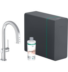 SodaSystem 210, wyciągana wylewka, 1jet, sBox Chrom Aqittura M91 Hansgrohe (76836000)