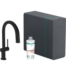 SodaSystem 210, wyciągana wylewka, 1jet, sBox Czarny Matowy Aqittura M91 Hansgrohe (76836670)