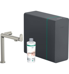 SodaSystem 240, 1jet Stal Szlachetna Finish Aqittura M91 Hansgrohe (76837800)