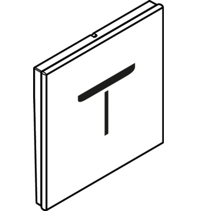 Symbol strumień Mono do RainSelect Czarny Chrom Szczotkowany Hansgrohe (93306340)