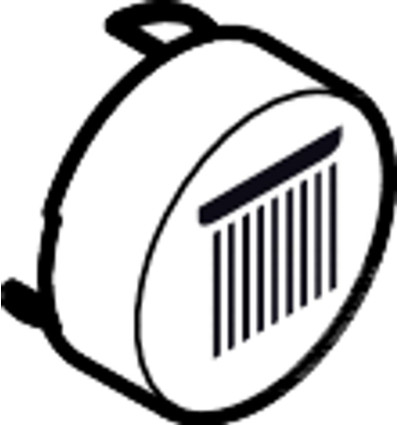 Symbol strumień Rain duży Czarny Matowy Hansgrohe (93571670)