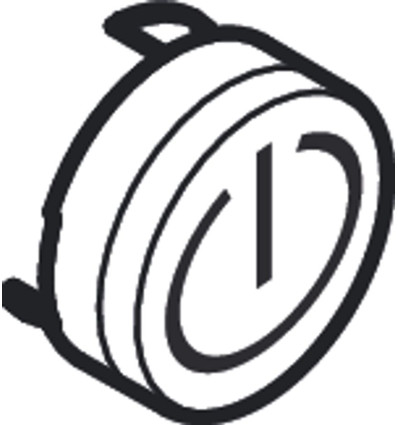 Symbol włącz/wyłącz Biały Matowy Hansgrohe (93579700)