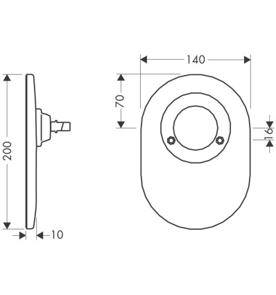 HG Conversion kit M3 shower mixer Chrom Hansgrohe (96384000)
