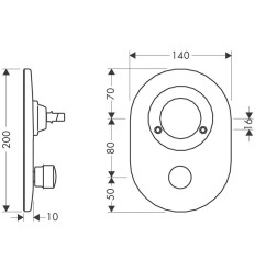 HG Conversion kit M3 bath mixer Chrom Hansgrohe (96385000)