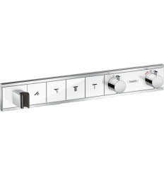Bateria termostatyczna do 4 odbiorników ze zintegrowanym przyłączem i uchwytem, podtynkowa RainSelect Hansgrohe (15357400)