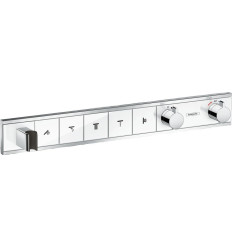 Bateria termostatyczna do 5 odbiorników ze zintegrowanym przyłączem i uchwytem, podtynkowa RainSelect Hansgrohe (15358400)