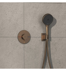 Bateria termostatyczna do 2 odbiorników zgodna z normą EN 1717, podtynkowa Brąz ShowerSelect Comfort S Hansgrohe (15556140)