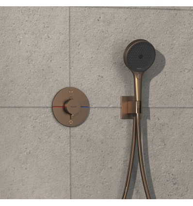 Bateria termostatyczna do 2 odbiorników zgodna z normą EN 1717, podtynkowa Brąz ShowerSelect Comfort S Hansgrohe (15556140)