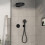 Bateria termostatyczna do 2 odbiorników zgodna z normą EN 1717, podtynkowa Czarny ShowerSelect Comfort S Hansgrohe (15556670)