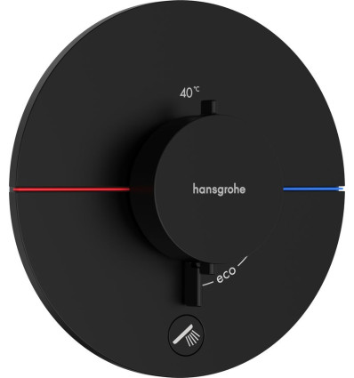 Bateria termostatyczna do 1 odbiornika z dodatkowym wyjściem, podtynkowa Czarny ShowerSelect Comfort S Hansgrohe (15562670)