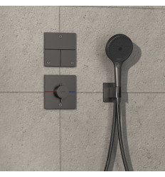 Bateria termostatyczna podtynkowa Czarny chrom ShowerSelect Comfort E Hansgrohe (15575340)