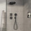 Bateria termostatyczna podtynkowa Czarny chrom ShowerSelect Comfort E Hansgrohe (15575340)