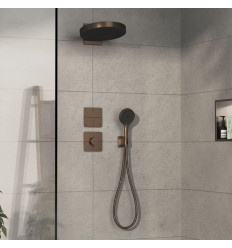 Bateria termostatyczna podtynkowa Brąz szczotkowany ShowerSelect Comfort Q Hansgrohe (15589140)