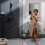 System prysznicowy z drążkiem 90 cm i termostatyczną baterią czarny mat Pulsify Select S Hansgrohe (24271670)