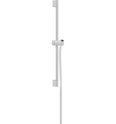 Drążek prysznicowy Pulsify S 65 cm z suwakiem PushSlider i wężem prysznicowym Isiflex 160cm Biały Unica Hansgrohe (24400700)