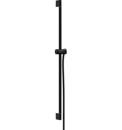 Drążek prysznicowy Pulsify S 90 cm z suwakiem PushSlider i wężem prysznicowym Isiflex 160cm Czarny Unica Hansgrohe (24401670)