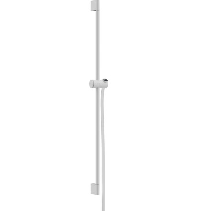 Drążek prysznicowy Pulsify S 90 cm z suwakiem PushSlider i wężem prysznicowym Isiflex 160cm Biały Unica Hansgrohe (24401700)
