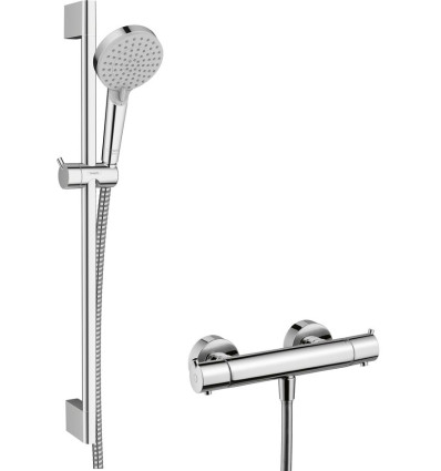 Bateria prysznicowa termostatyczna 100 EcoSmart Vernis Blend chrom Hansgrohe (26960000)