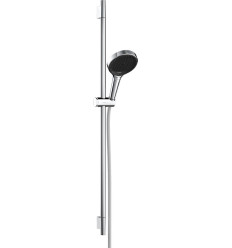 Zestaw prysznicowy 130 3jet EcoSmart z drążkiem S Puro 90 cm PushSlider i tekstylnym wężem Rainfinity Hansgrohe (28744000)