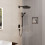 Zestaw prysznicowy z drążkiem i wężem czarny mat Rainfinity Hansgrohe (28745670)