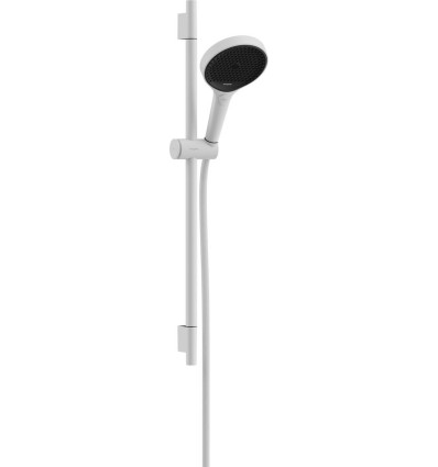 Zestaw prysznicowy z drążkiem i wężem biały mat Rainfinity Hansgrohe (28745700)