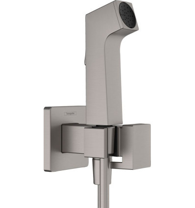 Główka prysznicowa Bidette z mieszaczem, uchwytem i wężem Czarny chrom Hansgrohe (29233340)