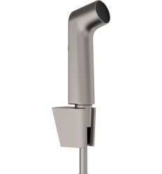 Główka prysznicowa Bidette 1jet S EcoSmart z uchwytem Porter S i wężem prysznicowym 125 cm Czarny Chrom Hansgrohe (29238340)