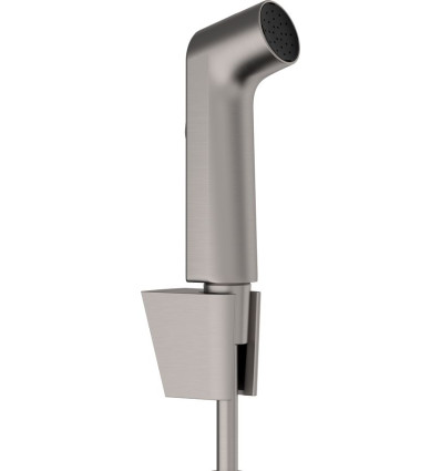 Główka prysznicowa Bidette 1jet S EcoSmart z uchwytem Porter S i wężem prysznicowym 125 cm Czarny Chrom Hansgrohe (29238340)