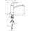 Bateria kuchenna 160 1jet Focus M41 chrom Hansgrohe (31804000)