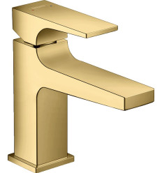 Bateria umywalkowa do małych umywalek z korkiem Złoty połysk Metropol Hansgrohe (32500990)