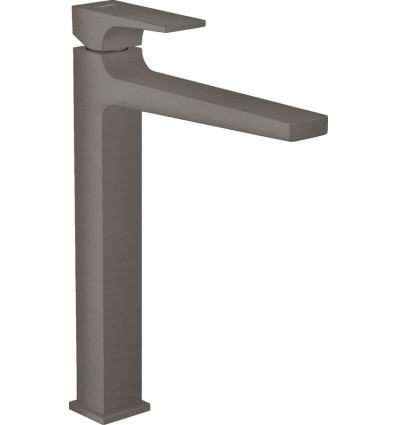 Bateria umywalkowa wysoka z korkiem czarny chrom Metropol Hansgrohe (32512340)