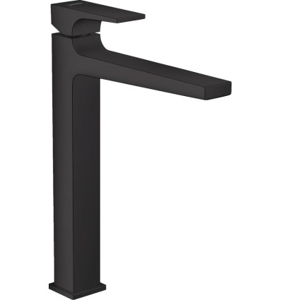 Bateria umywalkowa wysoka z korkiem czarny mat Metropol Hansgrohe (32512670)