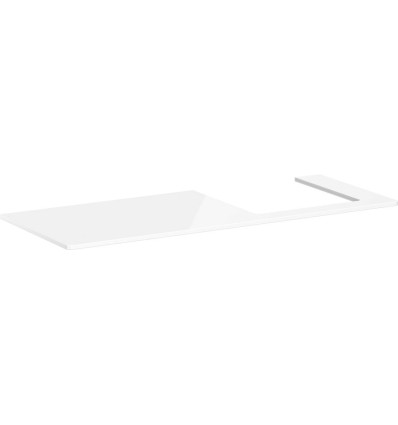 Blat 1360/550 z wycięciem po prawej stronie pod umywalkę wpuszczaną, szlifowaną 500/480 Biały Xelu Q Hansgrohe (54098050)
