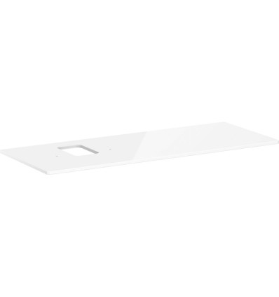 Blat 1360/550 z wycięciem po lewej stronie pod umywalkę nablatową z otworem na baterię Biały Xelu Q Hansgrohe (54123050)